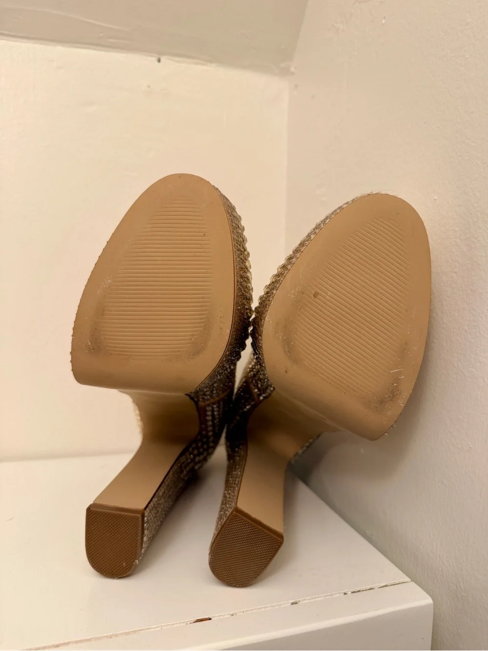 Steve Madden rhinestone skyrise platforms size 6.5